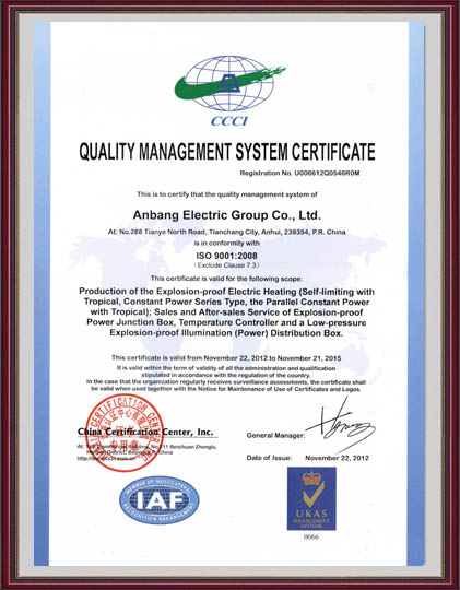 ISO9001質量體系認證英文版
